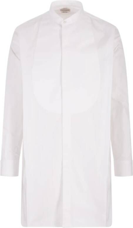 Alexander mcqueen Luxe Katoen-Zijden Formeel Overhemd White Heren