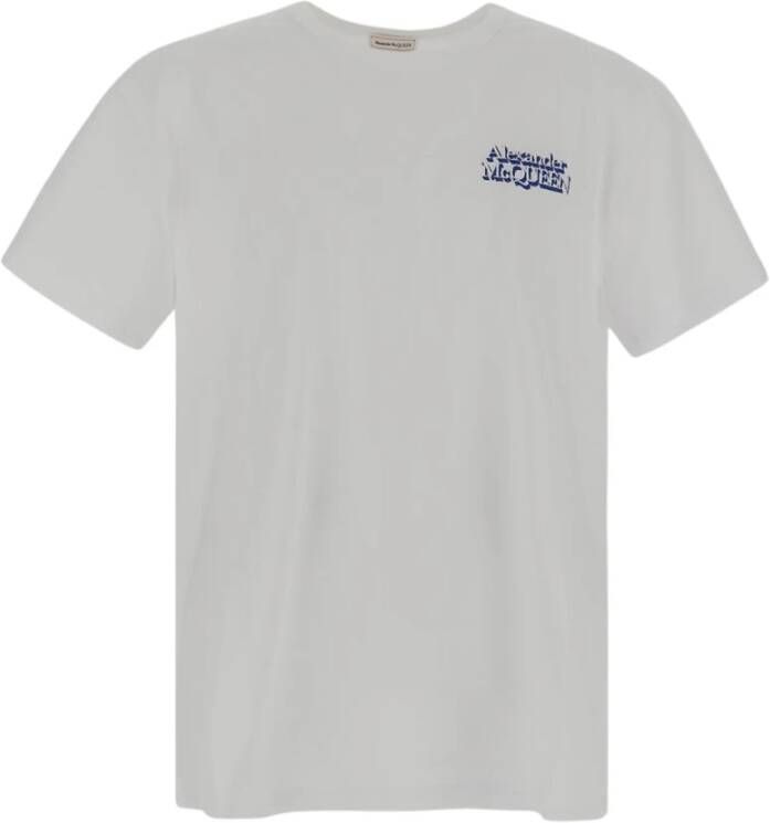 Alexander mcqueen Luxe Logo Crew Neck T-Shirt White Heren