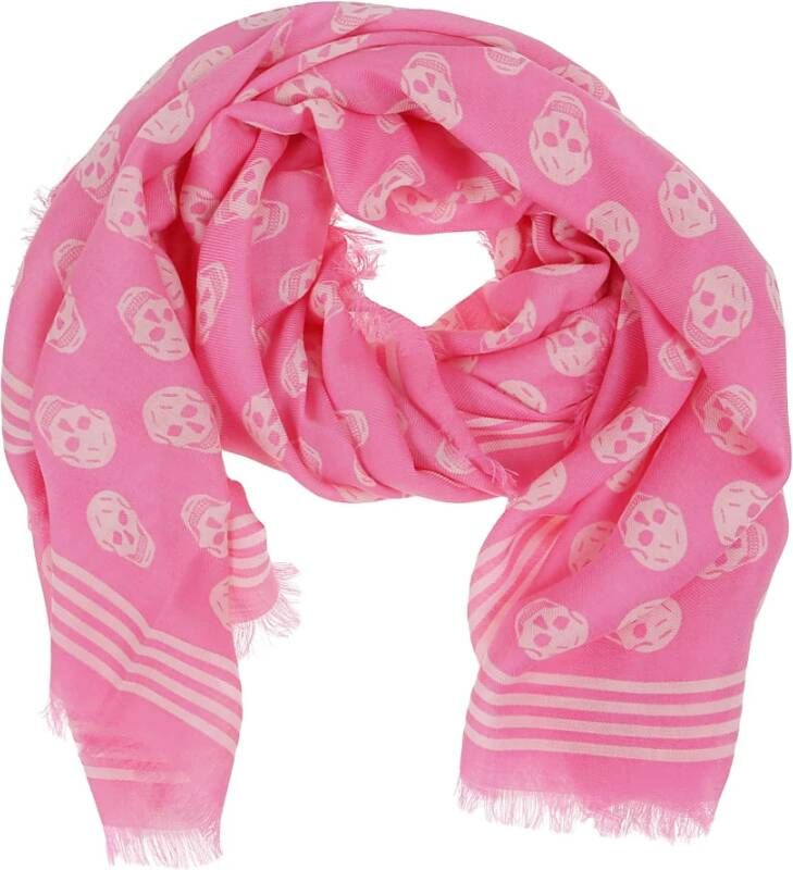 Alexander mcqueen Luxe Roseate Pink Biker Sjaal Roze Dames