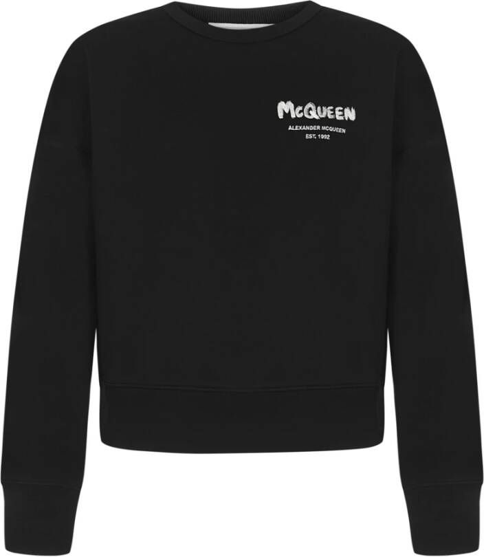 Alexander mcqueen Mannen kleding Sweatshirt 671947qsx56 Zwart Heren