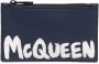 Alexander mcqueen Marineblauwe Leren Kaarthouder Stijlvol en Duurzaam Blauw Heren - Thumbnail 1