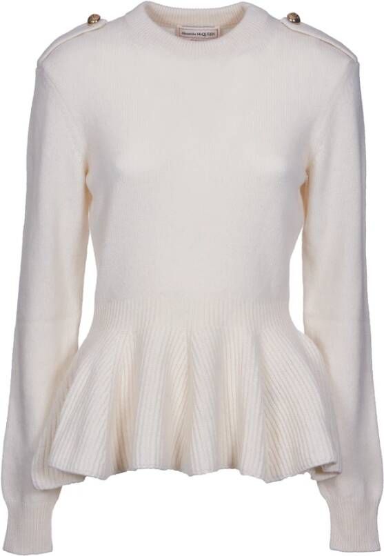 Alexander mcqueen Metalen Pinafore Sweaters White Dames
