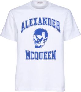 Alexander mcqueen Metallic Pinafore T-shirts en Polos Wit Heren