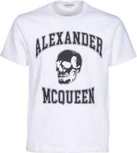 Alexander mcqueen Metallic Pinafore T-shirts en Polos Wit Heren