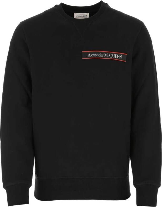 Alexander mcqueen Moderne Zwarte Katoenen Sweatshirt Zwart Heren