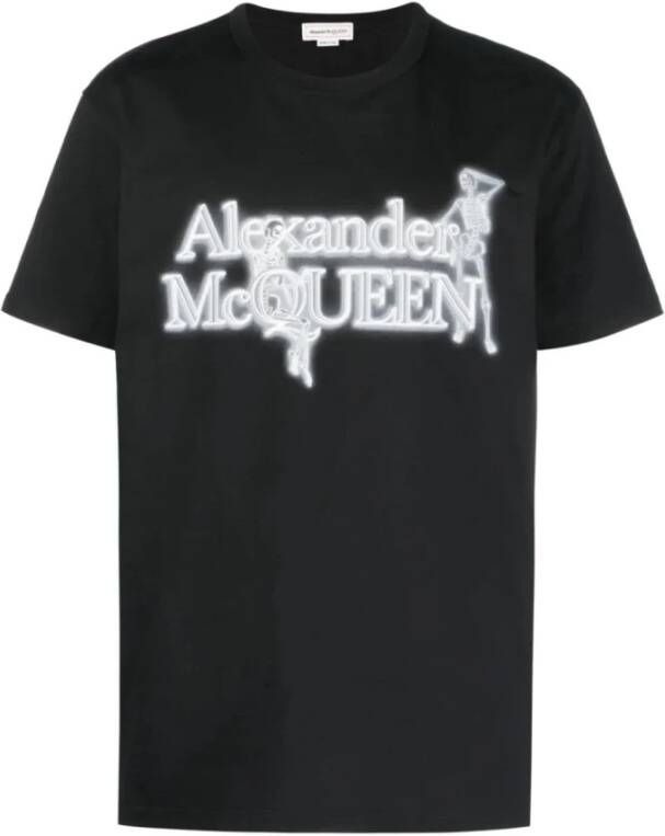 Alexander mcqueen Neon Skeleton Tee Opvallend Heren T-shirt Zwart Heren