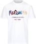 Alexander mcqueen Heren Oversize T-shirt met Graffiti Logo Print Wit Heren - Thumbnail 3