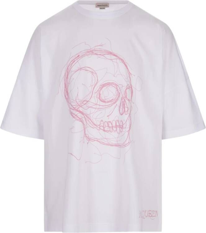 Alexander mcqueen Oversize Skull Print T-Shirt White Heren