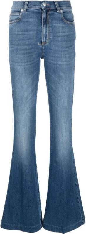 Alexander mcqueen Patch Logo Boot-Cut Jeans Blauw