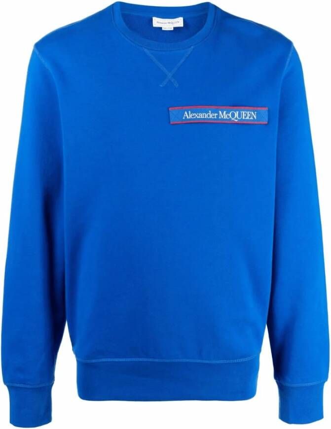 Alexander mcqueen Patch sweatshirt Blauw Heren