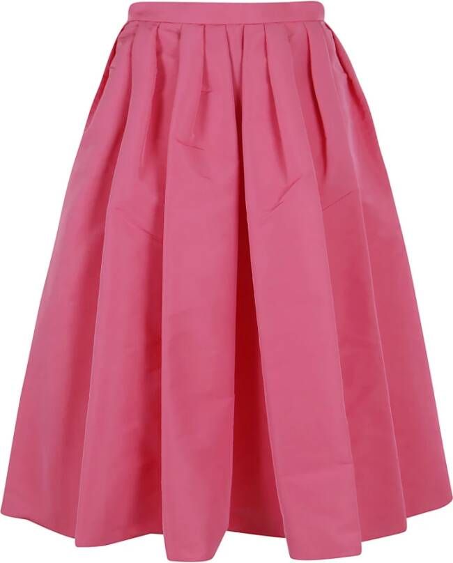 Alexander mcqueen Pleated Midi Skirt Roze Dames