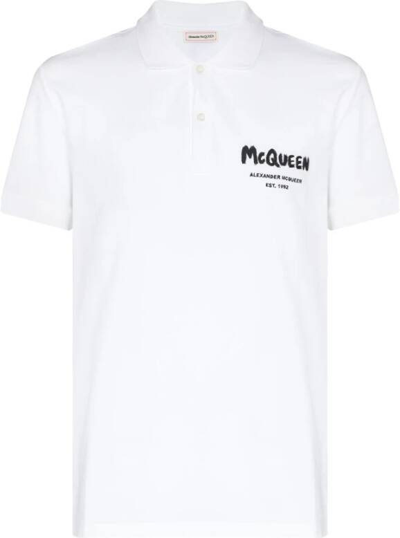 Alexander mcqueen Klassieke Logo Polo White Heren