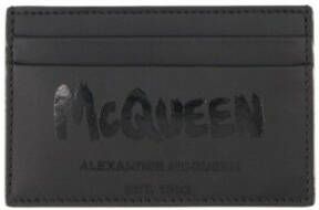 Alexander mcqueen Porte-cartes Graffiti Taille: TU Bestseller: 25 Zwart Unisex