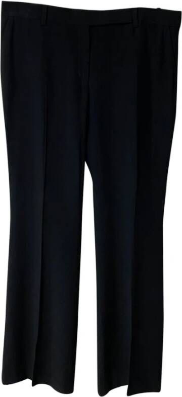 Alexander McQueen Pre-owned Alexander McQueen formele broek in zwart acetaat Zwart Dames