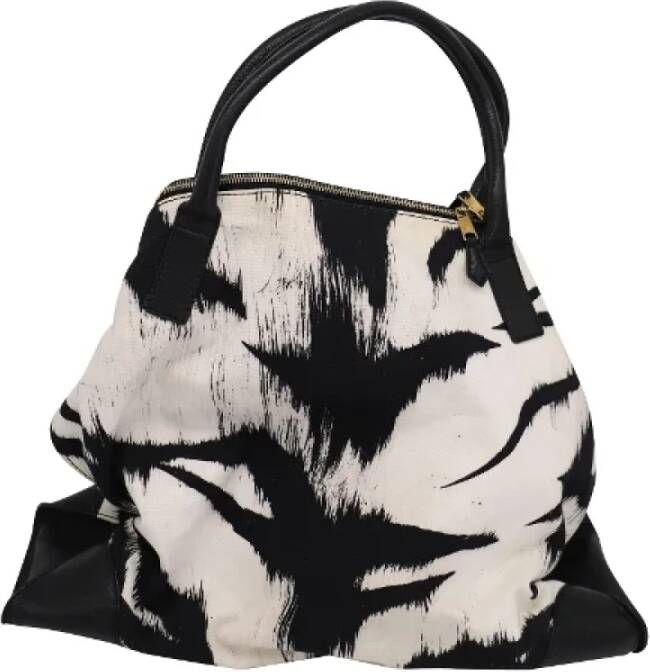 Alexander McQueen Pre-owned Cotton handbags Zwart Dames