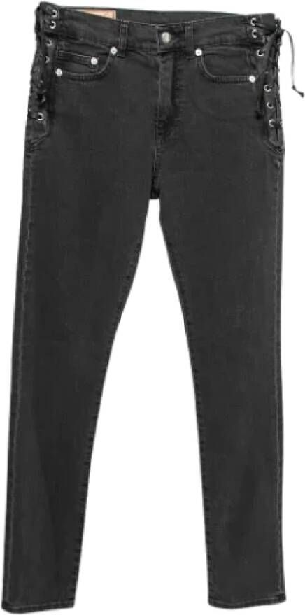 Alexander McQueen Pre-owned Cotton jeans Zwart Dames