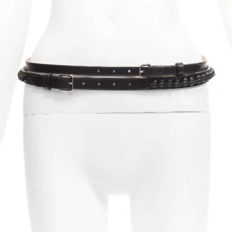 Alexander McQueen Pre-owned Leather belts Zwart Dames