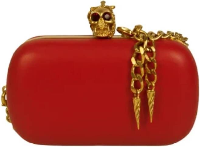 Alexander McQueen Pre-owned Leather clutches Rood Dames