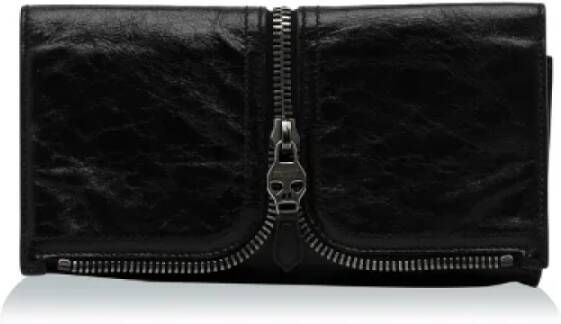 Alexander McQueen Pre-owned Leather clutches Zwart Dames