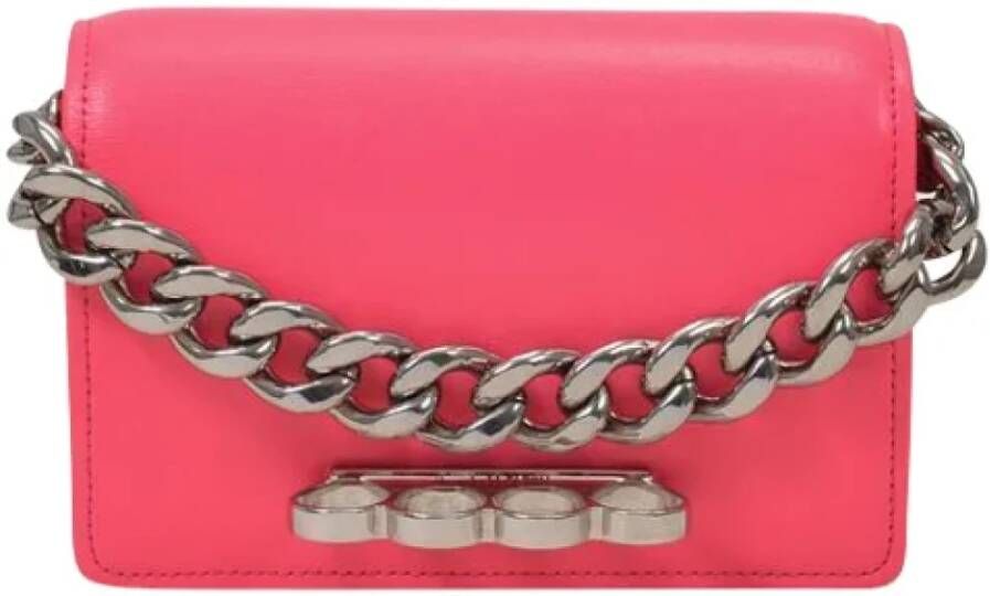 Alexander McQueen Pre-owned Leather handbags Roze Dames