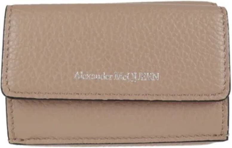 Alexander McQueen Pre-owned Leather wallets Beige Dames