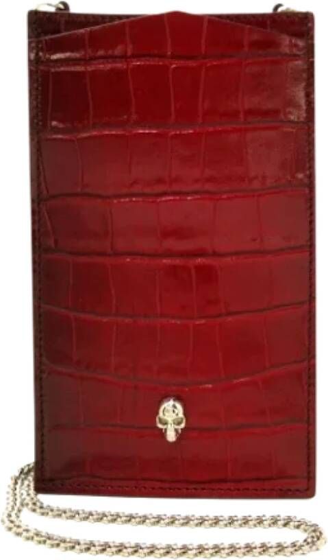 Alexander McQueen Pre-owned Leather wallets Rood Dames