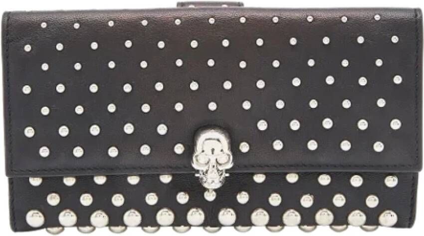 Alexander McQueen Pre-owned Leather wallets Zwart Dames