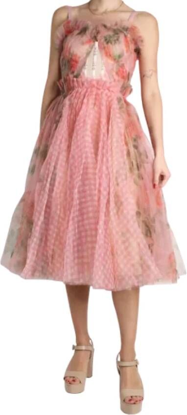 Alexander McQueen Pre-owned Polyester dresses Roze Dames