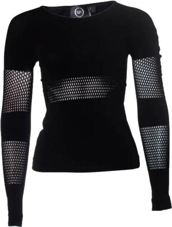 Alexander McQueen Pre-owned Pratilled fabric tops Zwart Dames