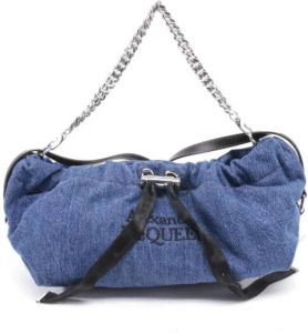 Alexander McQueen Pre-owned Pre-owned Cotton crossbody-bags Blauw Dames