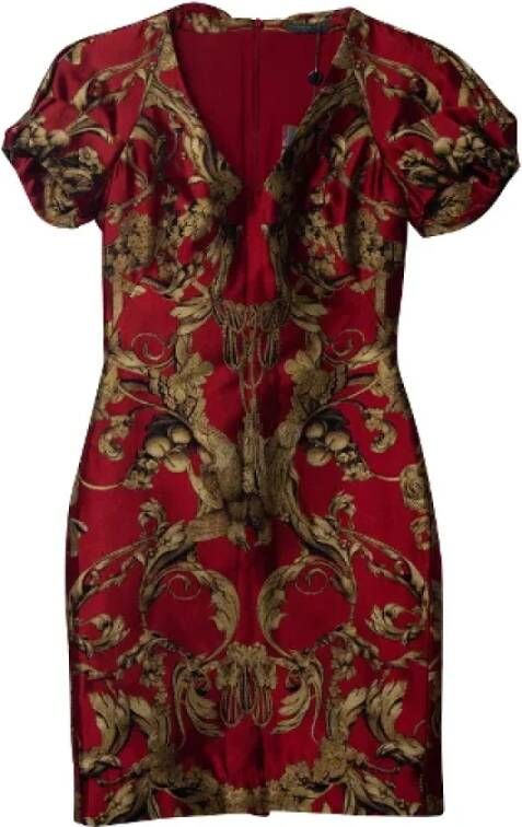 Alexander McQueen Pre-owned Pre-owned Cotton dresses Rood Dames