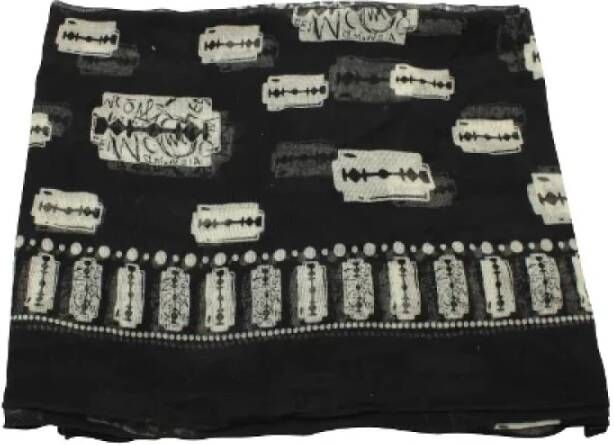 Alexander McQueen Pre-owned Cotton scarves Zwart Dames