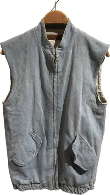 Alexander McQueen Pre-owned Denim tops Blauw Dames