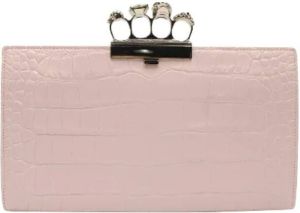 Alexander McQueen Pre-owned Pre-owned Leather clutches Roze Dames