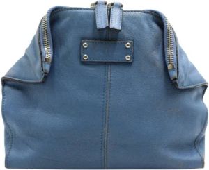 Alexander McQueen Pre-owned Pre-owned Leather handbags Blauw Dames
