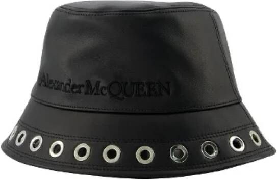 Alexander McQueen Pre-owned Leather hats Zwart Dames