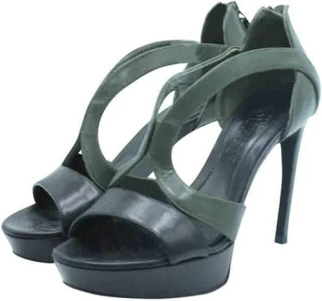 Alexander McQueen Pre-owned Leather heels Groen Dames