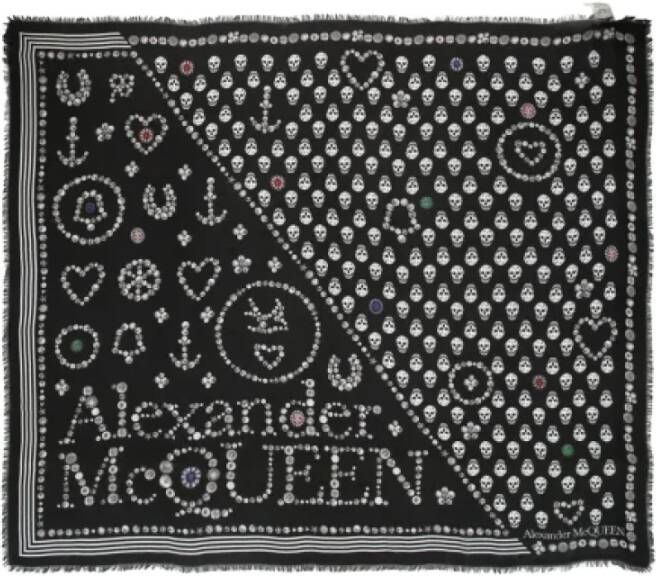 Alexander McQueen Pre-owned Pre-owned Silk scarves Zwart Dames