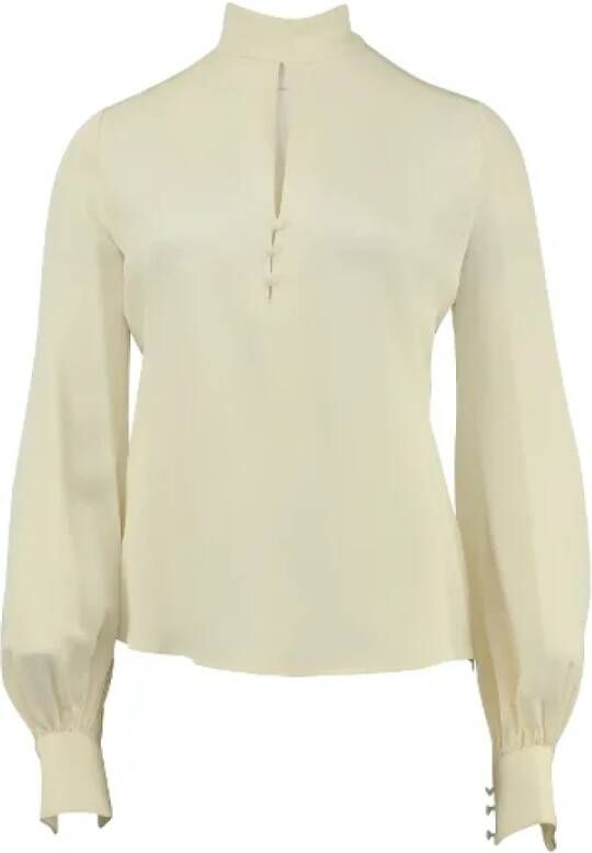 Alexander McQueen Pre-owned Pre-owned Silk tops Wit Dames