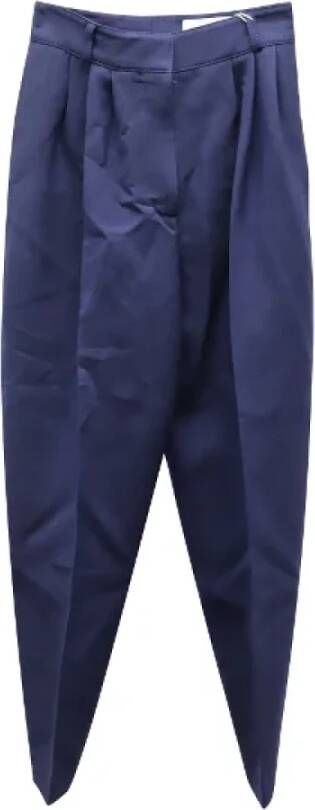 Alexander McQueen Pre-owned Pre-owned Wool bottoms Blauw Dames