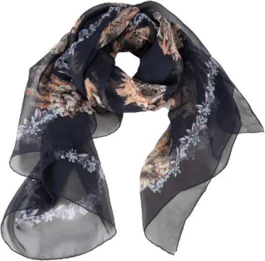 Alexander McQueen Pre-owned Silk scarves Zwart Dames
