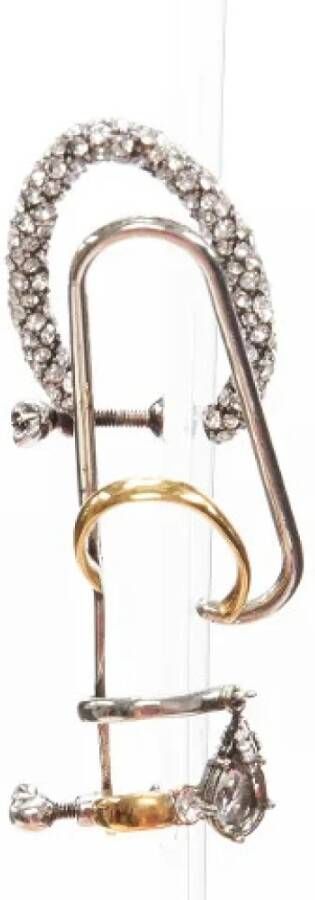 Alexander McQueen Pre-owned Voldoende metalen oorbellen Grijs Dames
