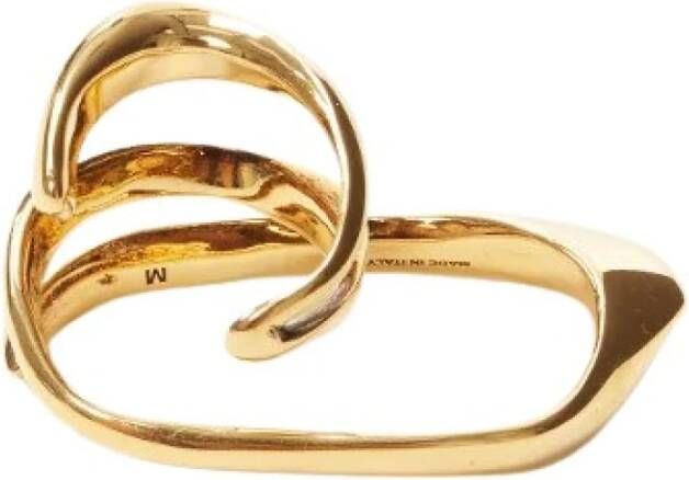 Alexander McQueen Pre-owned Voldoende metalen ringen Geel Dames