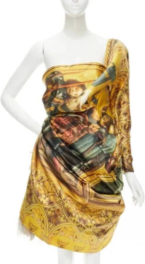 Alexander McQueen Pre-owned Voldoende zijden jurken Yellow Dames