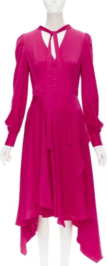 Alexander McQueen Pre-owned Voldoende zijden jurken Roze Dames