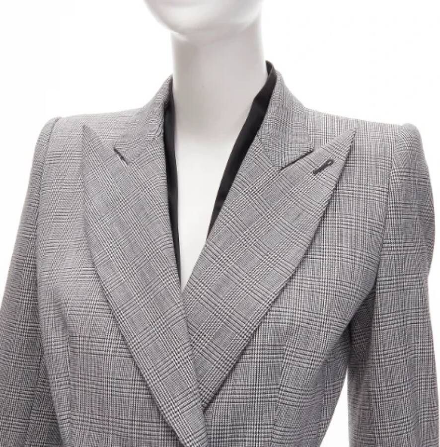 Alexander McQueen Pre-owned Wool outerwear Grijs Dames