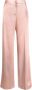 Alexander mcqueen Roze Goud Zijde Satijn-Effect Wijde Pijp Broek Roze Dames - Thumbnail 1