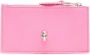 Alexander mcqueen Roze Skull Leren Kaarthouder Roze Dames - Thumbnail 1