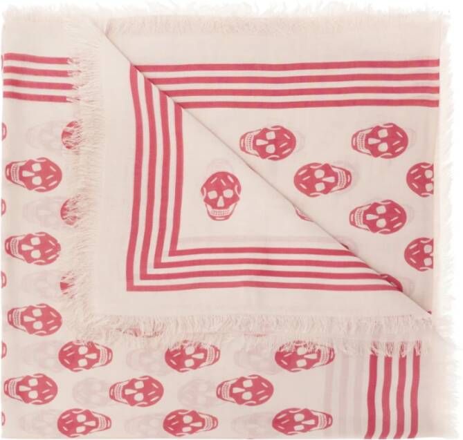 Alexander mcqueen Scarf with skull motif Roze Dames