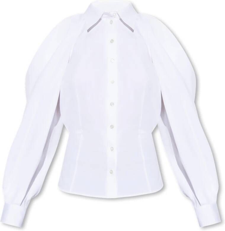 Alexander mcqueen Shirt met decoratieve uitsparingen White Dames